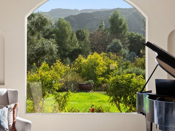 Open window view with beautiful trees at 2175 Cold Canyon Road Calabasas